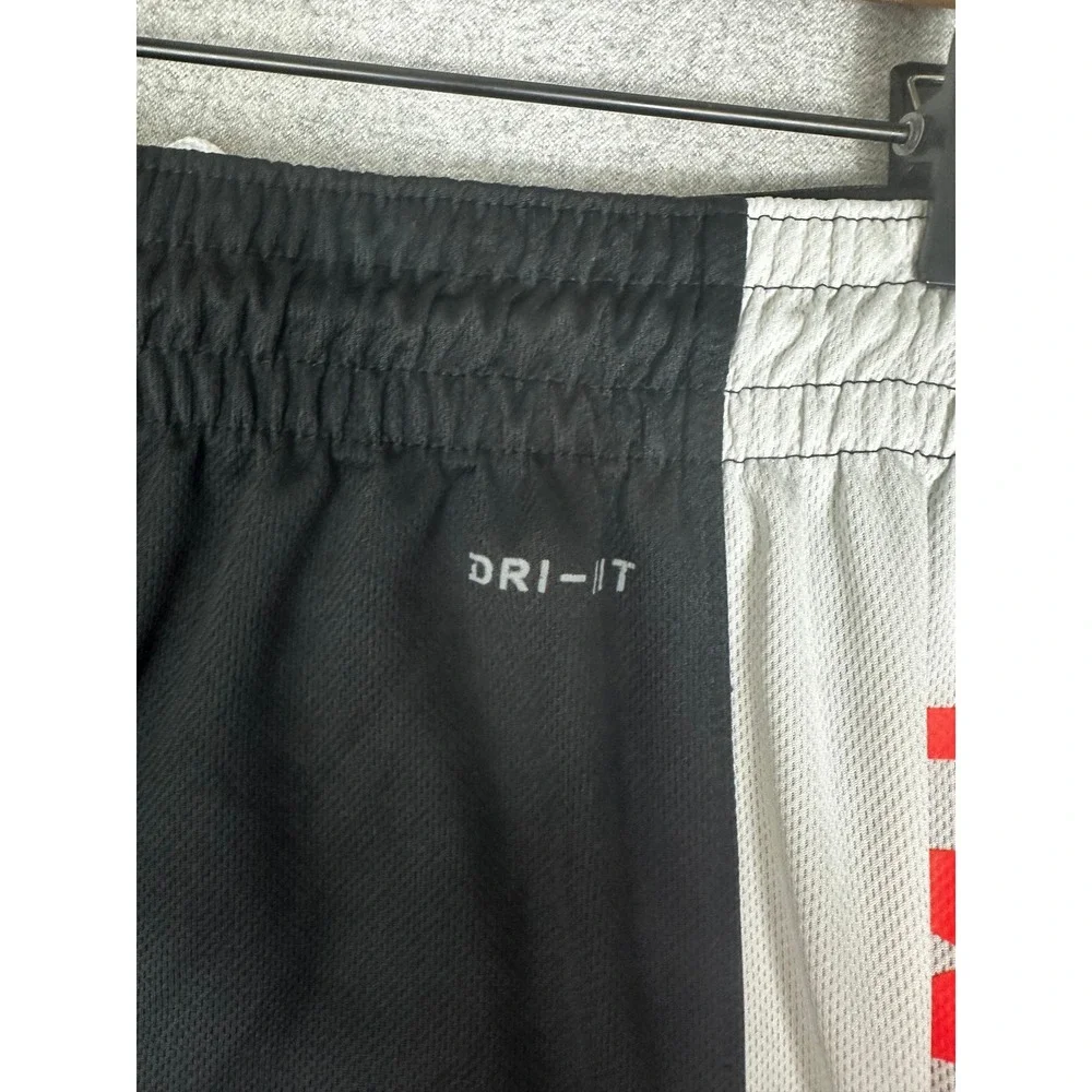 Air Jordan Takeover Basketball Shorts L Black White Orange Dri-FIT Mesh Spellout